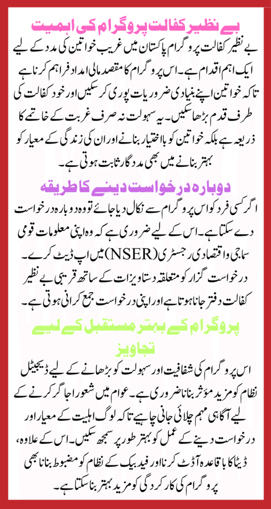 Benazir Kafaalat Stipend Reapply Ineligibility Criteria And Resolve Of Common Issues 