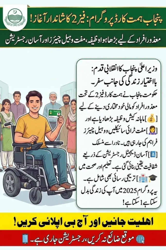 Punjab Himmat Card Program Phase 2 Announced, A New Chapter of Support for People with Disabilities