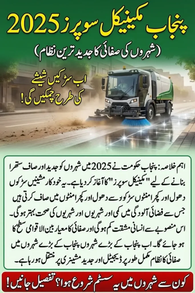 Punjab Mechanical Sweepers 2025 – Benefits and Implementation Details
