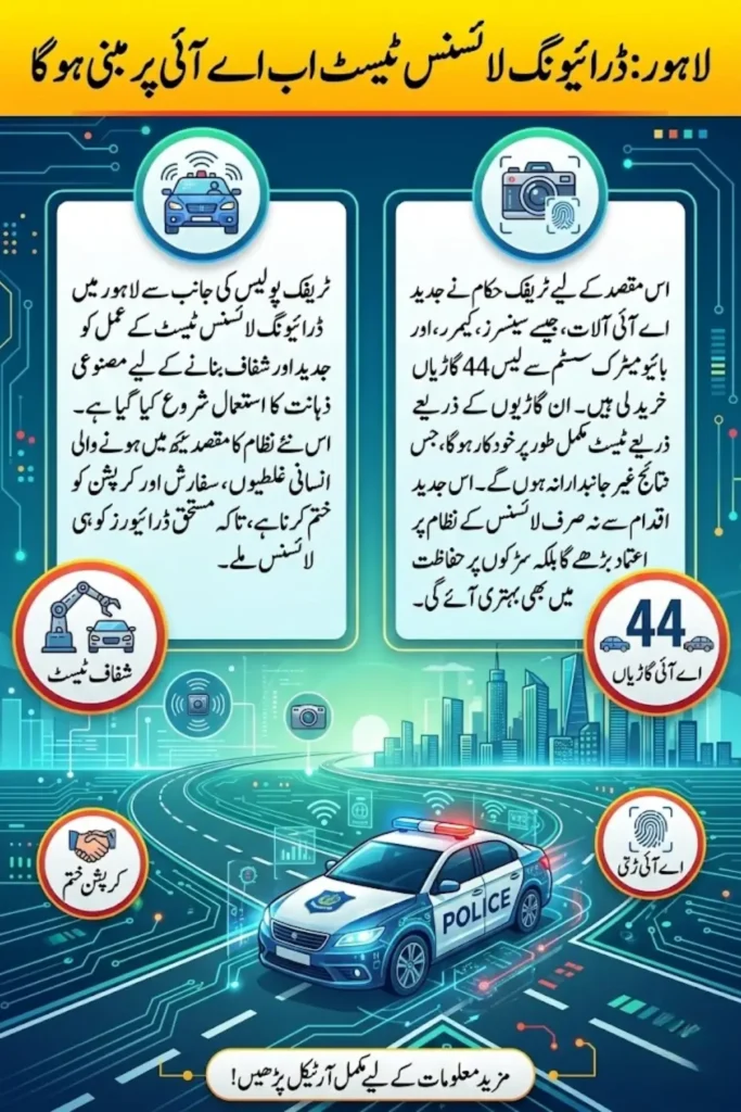 AI Driving License Test Lahore: Traffic Authorities Introduce Smart Vehicles for Transparent Testing